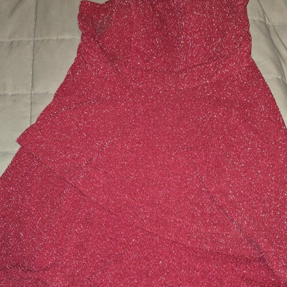 Speechless Red Glitter Dress